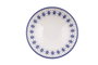 Hermia GBSATN24Y4R1614 Vajilla de Porcelana 24 Piezas Blanco y Azul Apta Lavavajillas Microondas